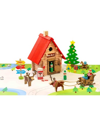 Le chalet de Noël - 90 pieces - JeuJura -Jouet en bois Le chalet de Noël - 90 pieces - JeuJura -Jouet en bois
