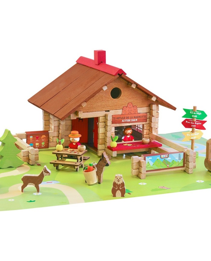 Le refuge de la marmotte - 150 pièces - JeuJura - Jouets en Bois Le refuge de la marmotte - 150 pièces - JeuJura - Jouets en Bois