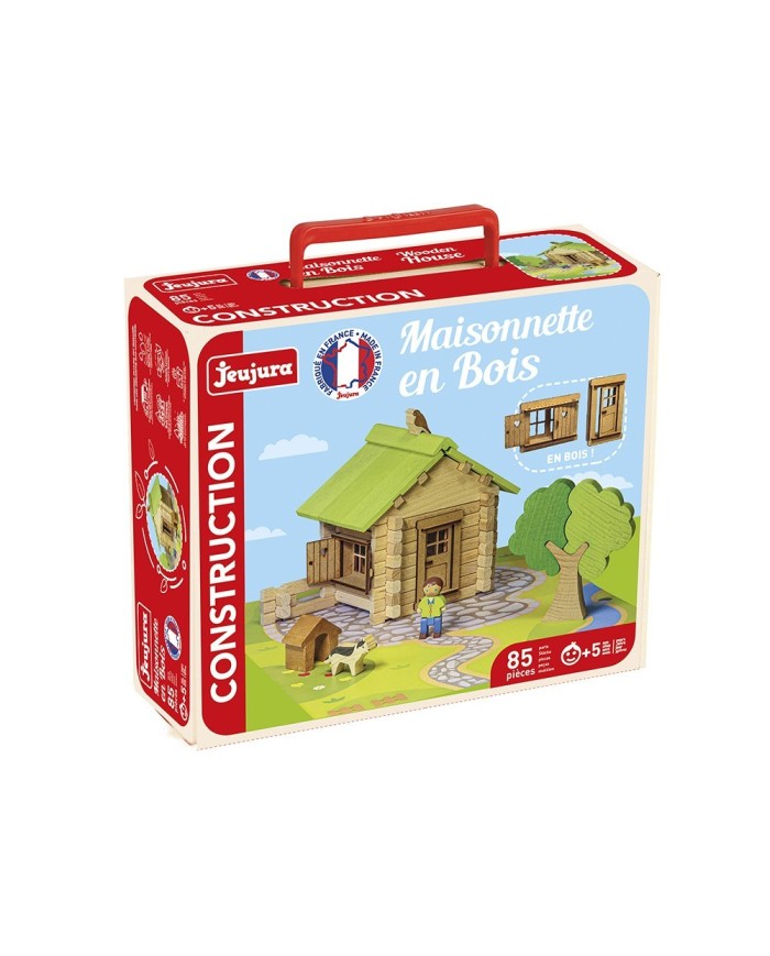 Maisonnette en bois - 85 pieces - jeujura - jouet en bois