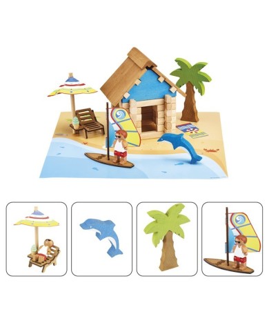 La cabane de plage - 55 pieces  - réf. 8029 La cabane de plage - 55 pieces  - réf. 8029