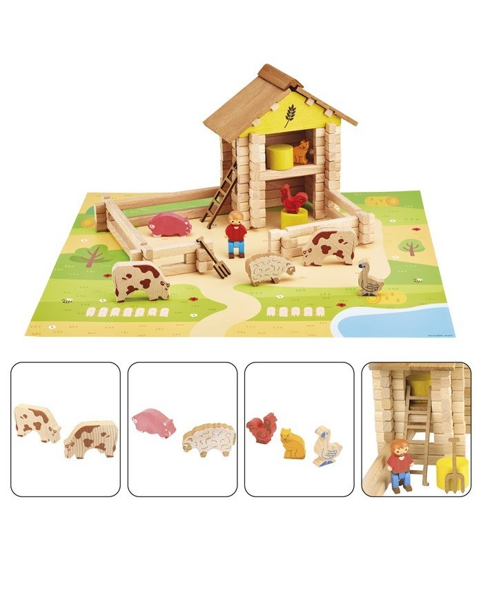 Ma ferme en bois - 95 pieces - réf. 8040 Ma ferme en bois - 95 pieces - réf. 8040