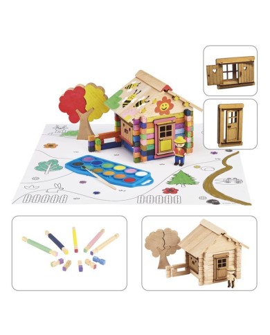 Chalet à peindre - 85 pieces - réf. 8096 Chalet à peindre - 85 pieces - réf. 8096