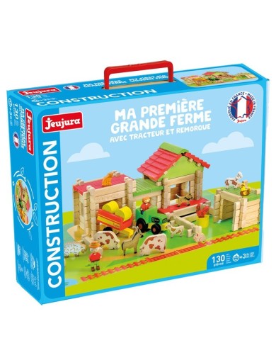 ma premiere grande ferme avec tracteur et remorque -130 pieces ma premiere grande ferme avec tracteur et remorque -130 pieces