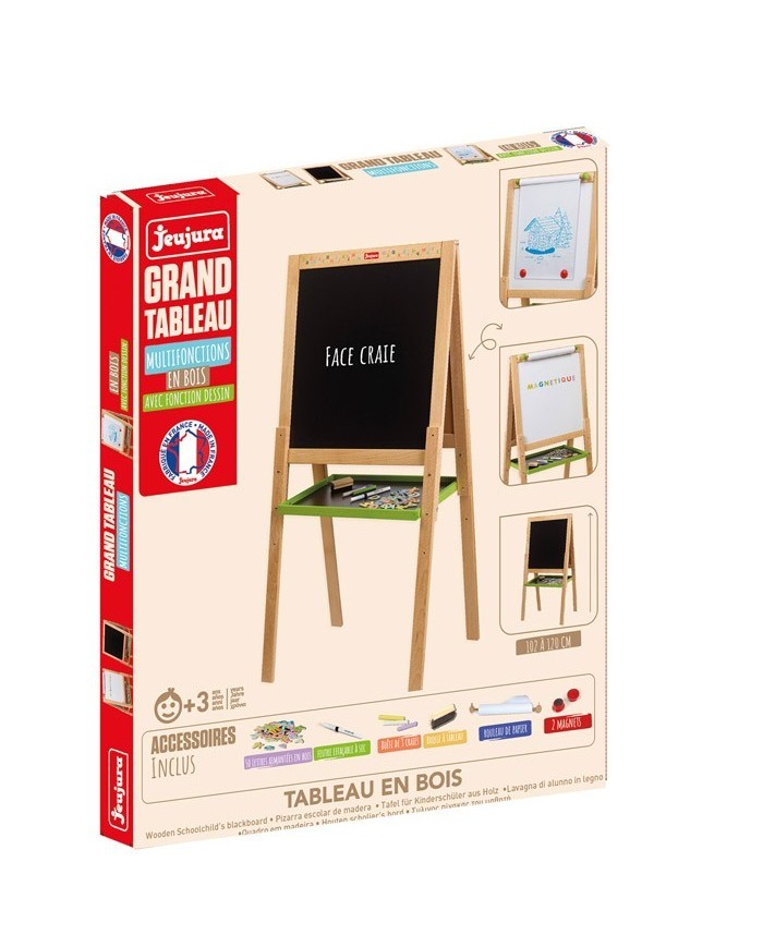 Grand tableau multifonctions en bois avec fonction dessin Grand tableau multifonctions en bois avec fonction dessin