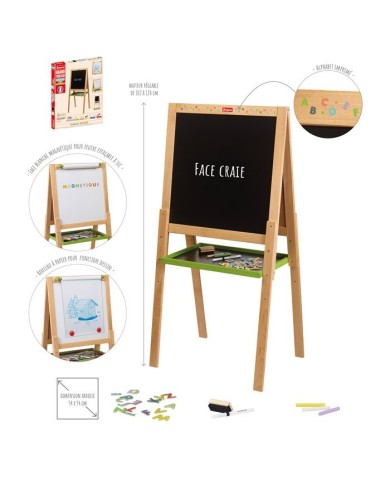 Grand tableau multifonctions en bois avec fonction dessin Grand tableau multifonctions en bois avec fonction dessin