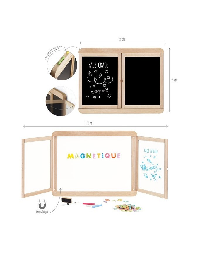 TABLEAU MURAL -TRIPTYQUE MAGNETIQUE