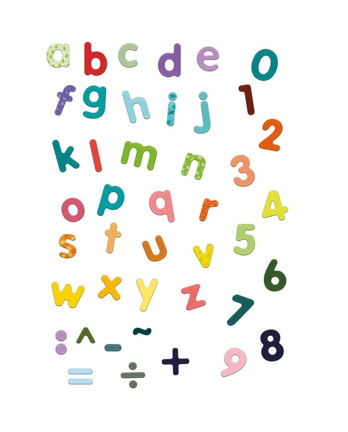 Magnets bois 80 lettres minuscules et chiffres Magnets bois 80 lettres minuscules et chiffres