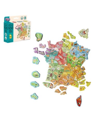 Magnets bois carte de france