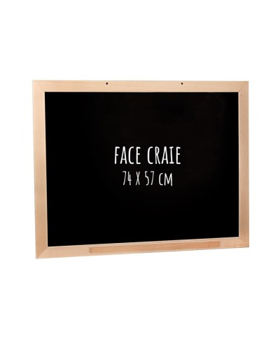 GRAND TABLEAU NOIR EN BOIS - 74 x 57 CM