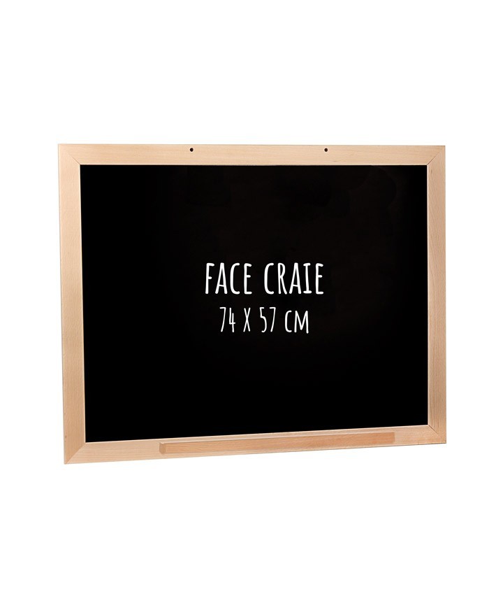 GRAND TABLEAU NOIR EN BOIS - 74 x 57 CM