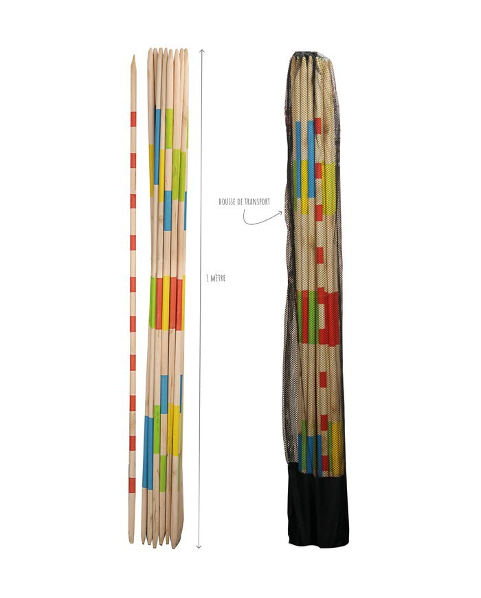MIKADO GEANT EN BOIS 1 M - HOUSSE DE TRANSPORT