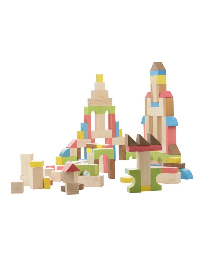 CONSTRUIRE - BLOCS DE CONSTRUCTION - 50 PIECES EN BOIS