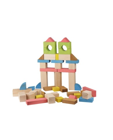 CONSTRUIRE - BLOCS DE CONSTRUCTION - 50 PIECES EN BOIS