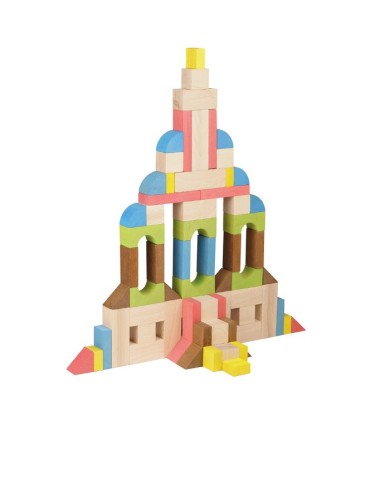 CONSTRUIRE - BLOCS DE CONSTRUCTION - 80 PIECES EN BOIS